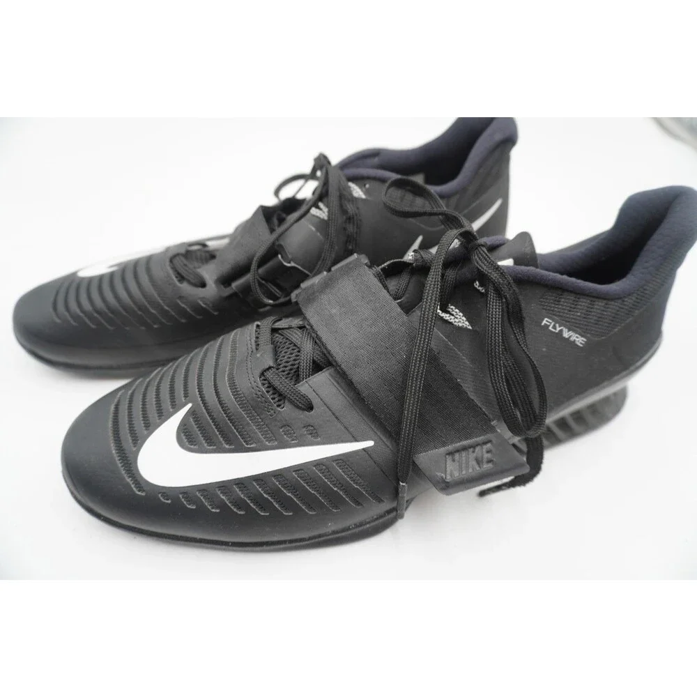 Nike Men's Romaleos 3 Weightlifting Shoes Black White (852933-002) Size 15